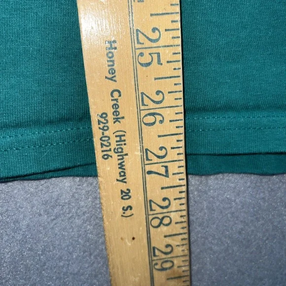 VTG Champion Shirt Mens Size M Green Short Sleeve Crew Neck Casual C Logo Adults - Picture 8 of 10